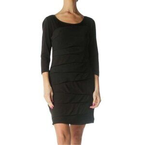 White House Black Market Black Solid Cocktail Mini Dress Size S